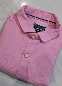 Pink Solid Men’s Shirt | Size M 🎀💓