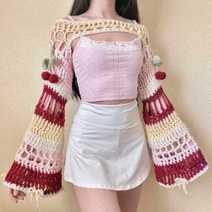 Crochet Cherry Arm Warmers Top