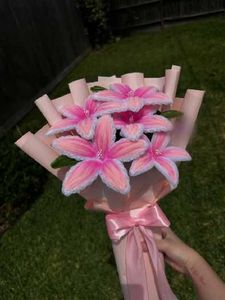 Handmade Pink Lily Bouquet
