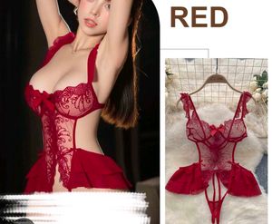 S size Red Lace Teddy Lingerie