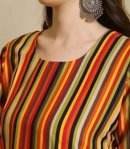 Vibrant Striped Kurta for Women