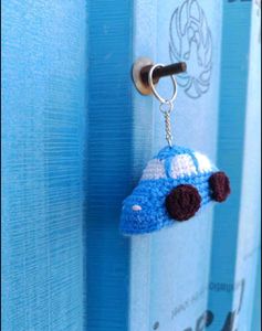 🚗 Handmade Crochet Car Keychain 😍