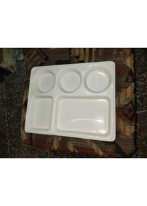 White Plate Micro Safe 4 Compartments New