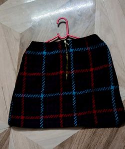 (Negotiable)Plaid Mini Skirt