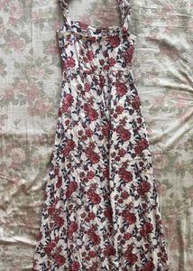 Floral Print Maxi Dress with Slits