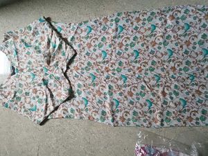 Floral Print Cotton Kurta