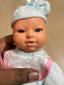 Cute Baby Doll with Blue Outfit