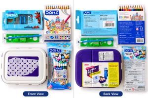 DOMS Stationery Set & Lunch Box Combo