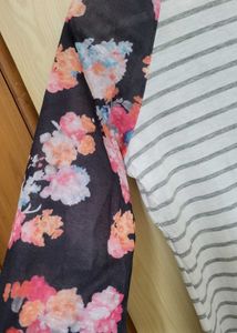 Striped Floral Sleeve Top Never Used