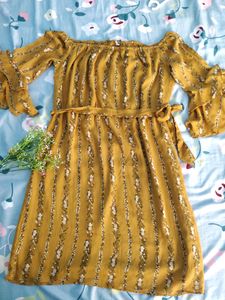Lee Cooper Mustard Print Dress
