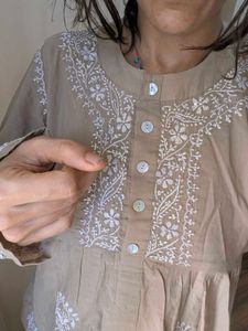 Embroidered Cotton Kurta, v good quality