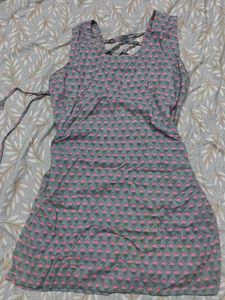Cute Printed Sleeveless kurti