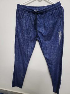 Men's Blue Textured Joggers