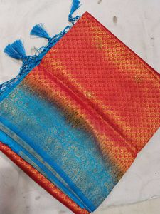 Soft Silk Sareed With Stone Work