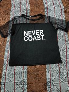 Sheer Mesh Graphic T-Shirt