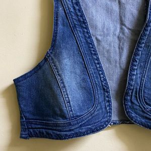 Denim Vest - Stylish Outerwear