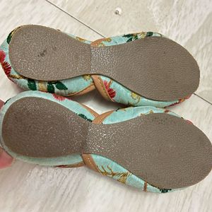 Cute Baby Shoes with Floral Embroidery
