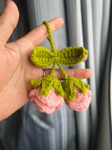 Blush Rose Crochet Charm 🌹