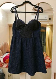 VS Navy Blue Corset Lace Dress