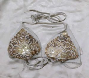 Elegant White Bikini with Gold 🪙