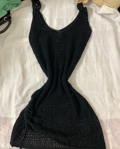 Black Crochet Tank Top