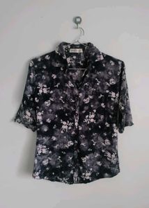 Chic Floral Button-Up Shirt