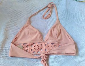 H&amp;M Crocheted Bikini Top