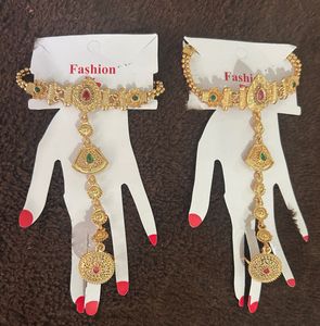 Designer Hand Bracelet with Ring
