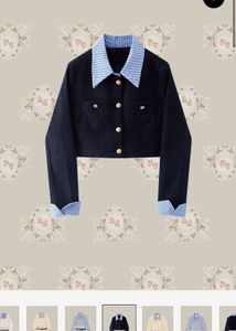 KOREAN PATCHWORK NAVY JACKET SET UP