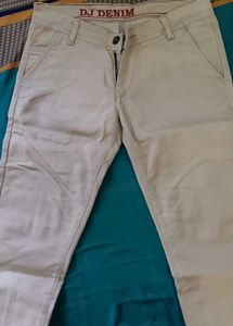 Stylish Beige Slim Fit Jeans