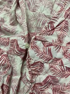 Chic Wrap Dress with Leaf Print