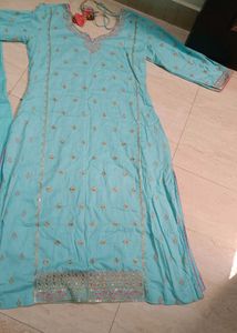 Blue Sharara Suit Set | Anarkali Kurti +