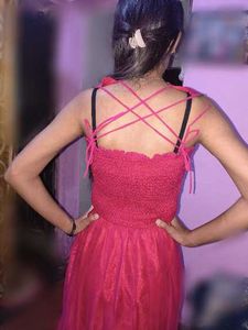 Vibrant Pink Embroidered lehenga blouse odhani set