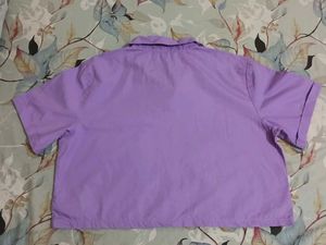 Zudio Lavender Cropped Shirt
