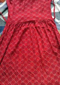 pink Printed kurti Ethnic Dress
