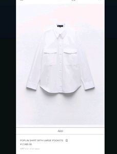 Zara White Shirt For Women