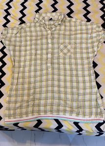 Checked Button-Up Shirt