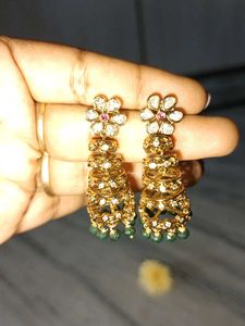 Traditional CZ Jhumka Earrings