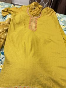 Elegant Yellow Kurta Set with Dupatta