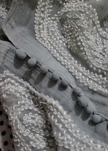 Elegant grey Chikankari Kurta