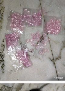 Pink Crystal Plastic Buttons for Kurtis, Shirts