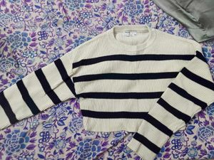 Chic Striped Long Sleeve Sweater