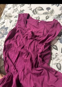 Magenta Ethnic Gown unused plain