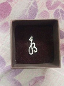sterling Silver Initial B Pendant