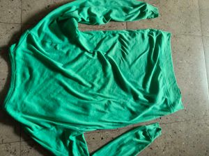 Green Zip Detail Sweatshirt