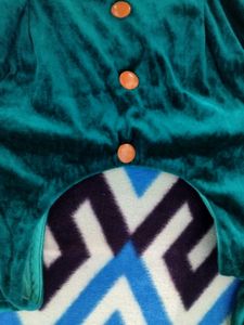 Sea Green Velvet kurta set
