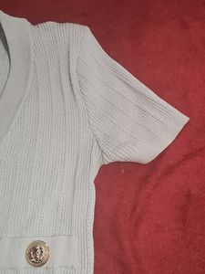 Vintage Button-Up Knit Top