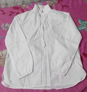 Classic White Button-Up Tunic