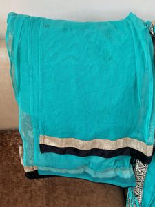 Elegant Teal Embroidered Kurta Set with Dupatta Ku