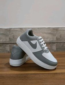 Stylish Grey and White Sneakers